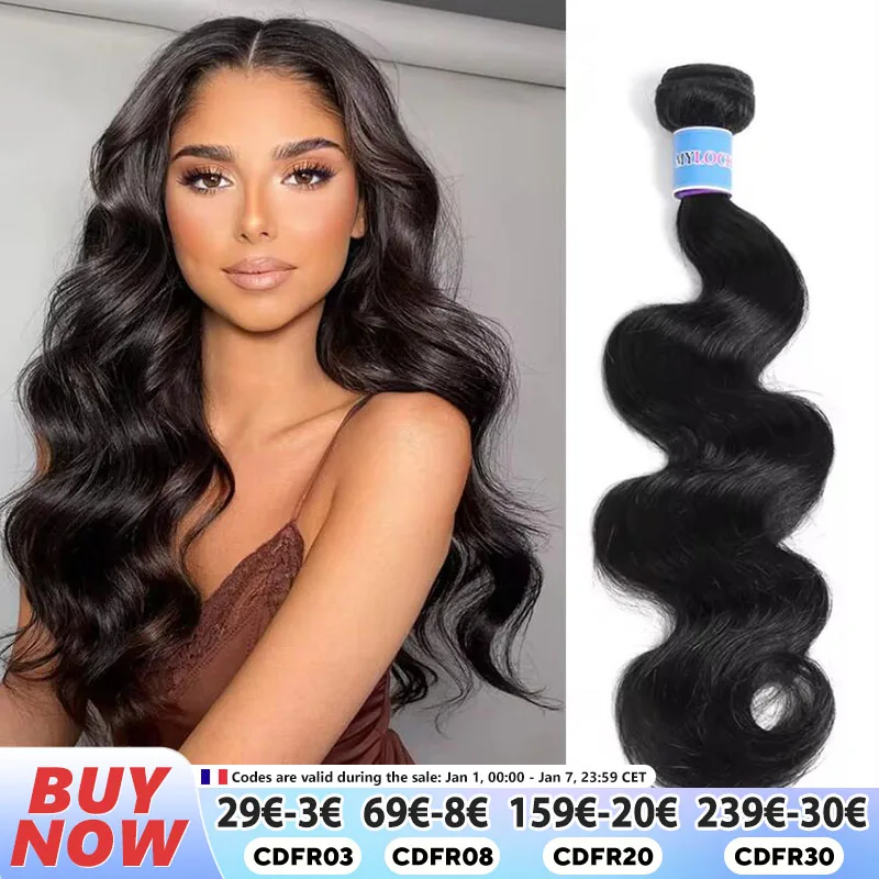 Body Wave 100% Human Hair Bundles Sew In Hair Extension 10-28 Inch Wholesale Bundle 1/3/4 Pcs For Black Women Natural Color