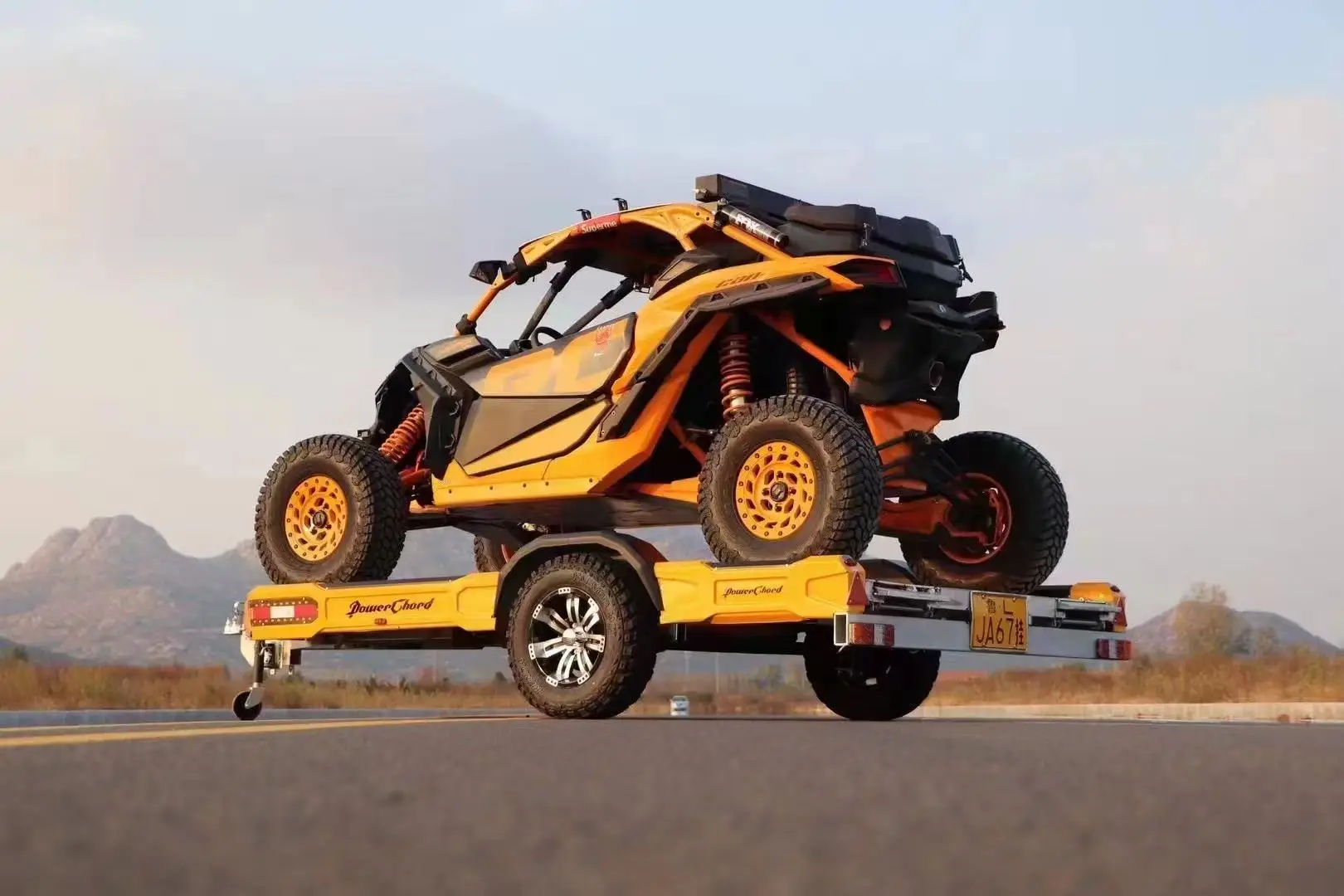 ATV UTV Motorcycle Transport Carrier Trailer UTV Rally Race Desert Off Road