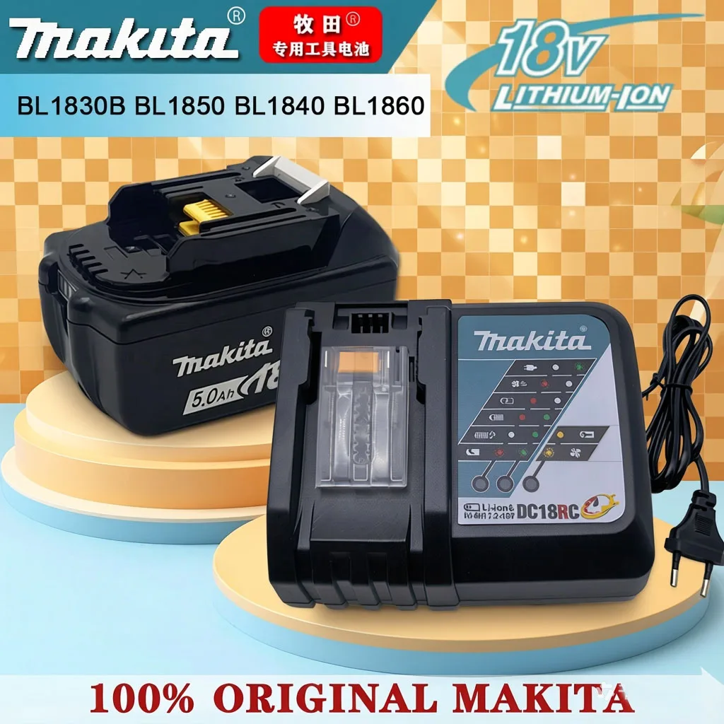 

Оригинальный аккумулятор Makita 18V 9Ah/5Ah/3Ah BL1830B BL1850B BL1850 BL1840 BL1860 BL1815, литиевая батарея для замены.