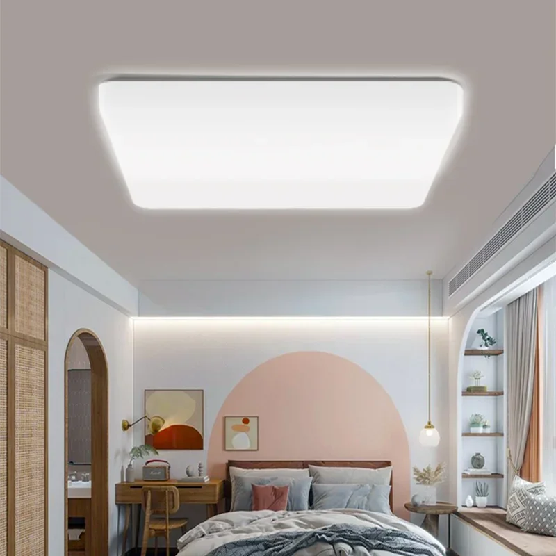 Kitchen LED Ceiling Lamp Lustre Panel Modern Renovation Room Hanging Chandelier Fixture Home Decorative Square Light