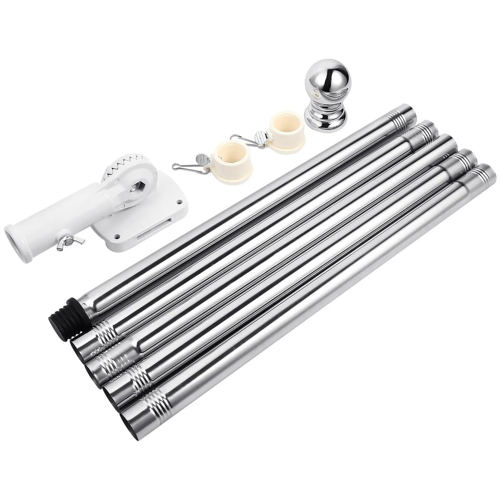 

Flagpole Set Poles for outside House Adjustable Holders Heavy Duty Mount Decorative Wall