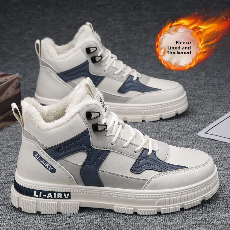 

Northeast Men's Snow Boots Winter Fleece Lined Ultra Cold Resistant Outdoor Waterproof Anti Slip Boots Leather Fur Int...