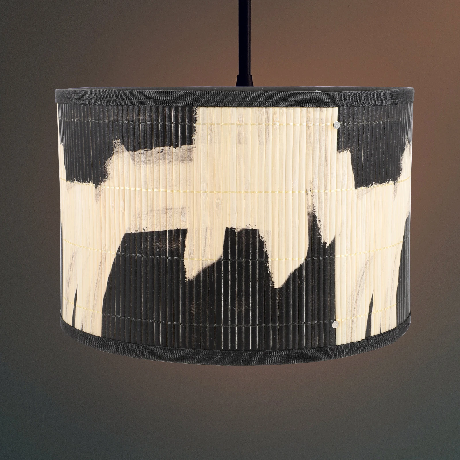 

Bamboo Lampshade Drum Replacement Shades Modern Pendant Light Hanging Lamp Shades Home Stay Decor Woven Retro Style