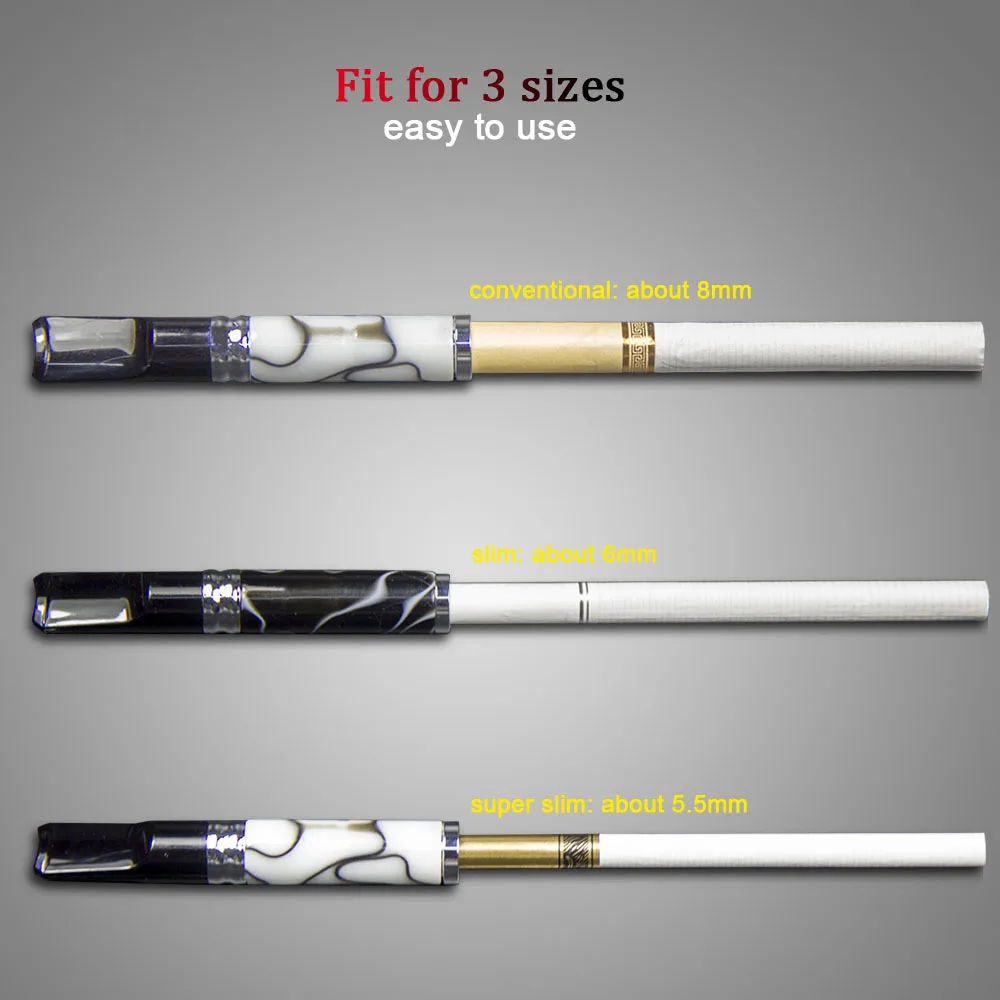 Cleaning Reduce Tar Smoke Filter Cigarette Holder Reusable For 6/5.5/8mm Reducing Tar Cigarette filter Hookah Pipe Men Gifts