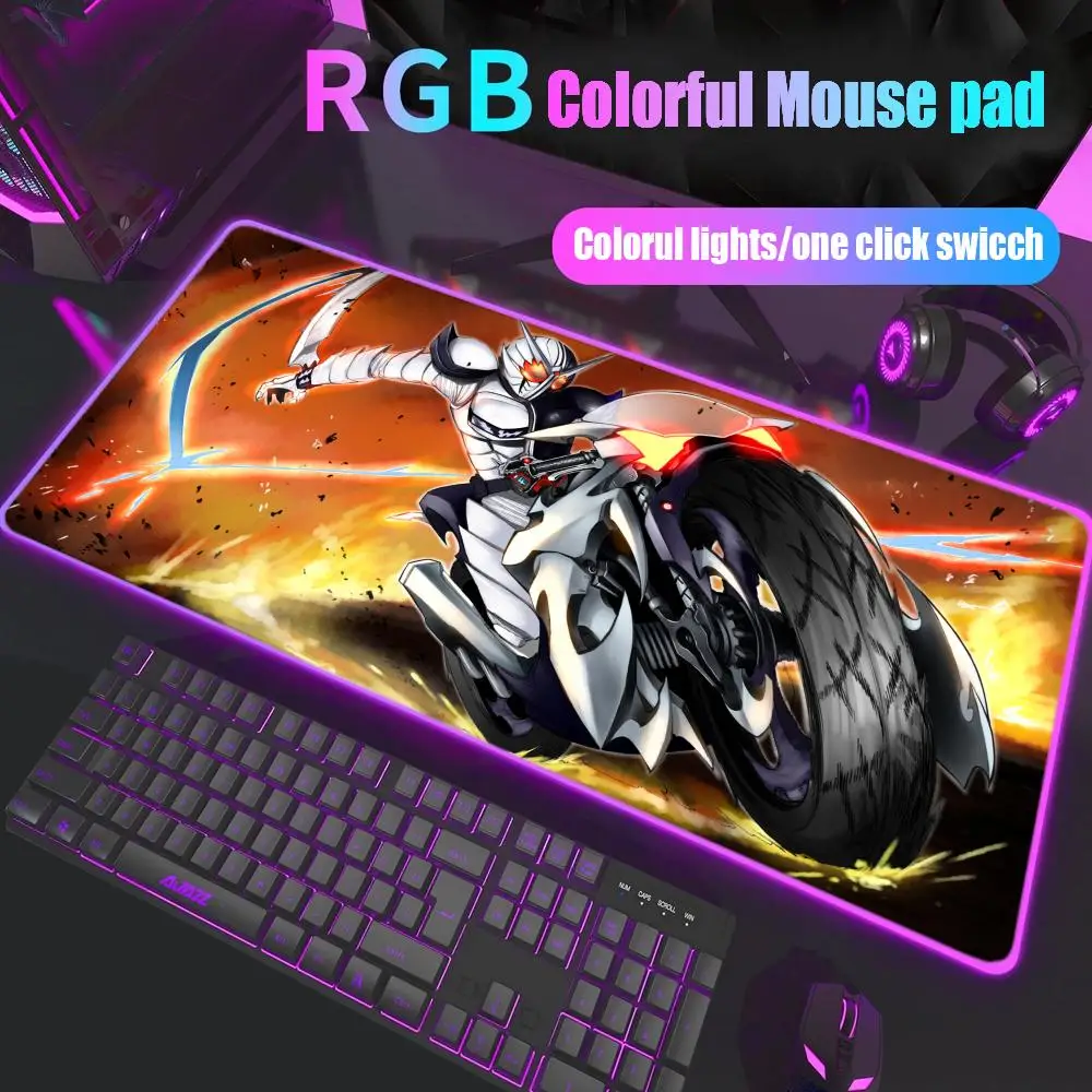 

Kamen Rider Zi-O DCD Mouse Pad Game Rgb Desk Mat Back Light Led Mousepad Setup Gaming Accessories Deskmat Big Mousepad Backlight