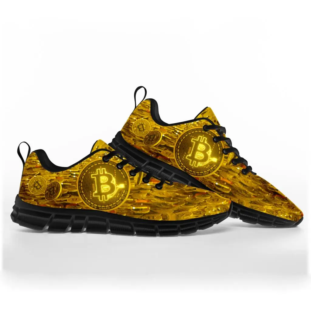 Bitcoin Cryptocurrency Miner BTC Coin Sports Shoes Mens Womens Teenager Kids Children Sneakers Custom High Quality Couple Shoe