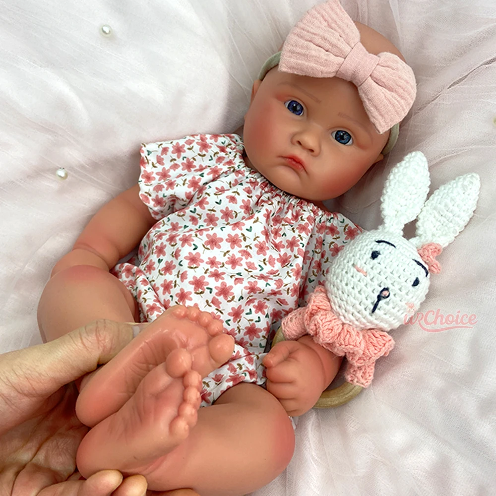 손으로 만든 개방된 입 소녀 통통한 유연한 실리콘 재탄생 아기 3D 피부 세척 가능한 재탄생 인형 사진 작가 예술가를 위해