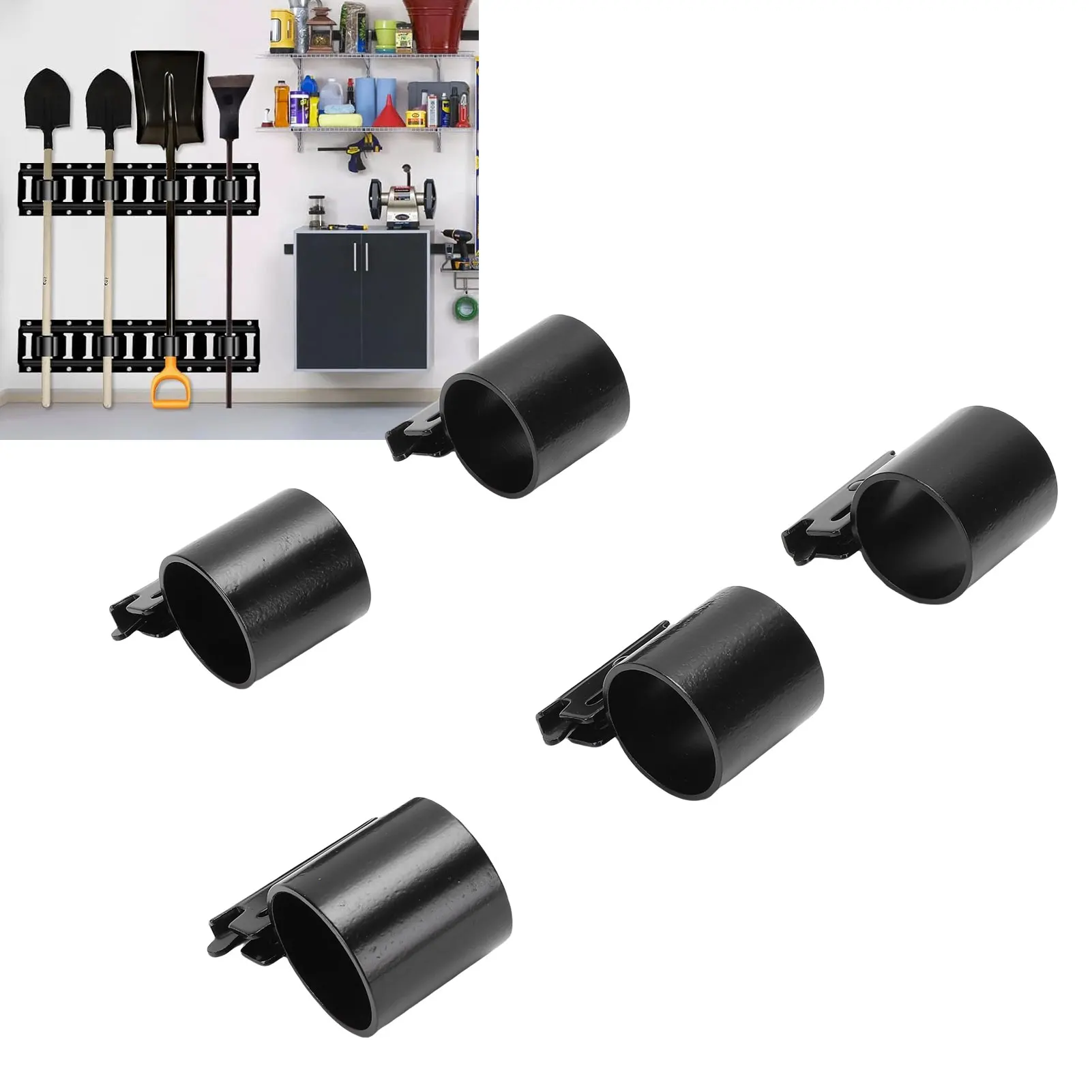 

5 шт. сверхмощный органайзер для инструментов для хранения грабли, лопаты, инструменты для метлы, стабильные круглые вешалки для электронных дорожек для закрытых прицепов