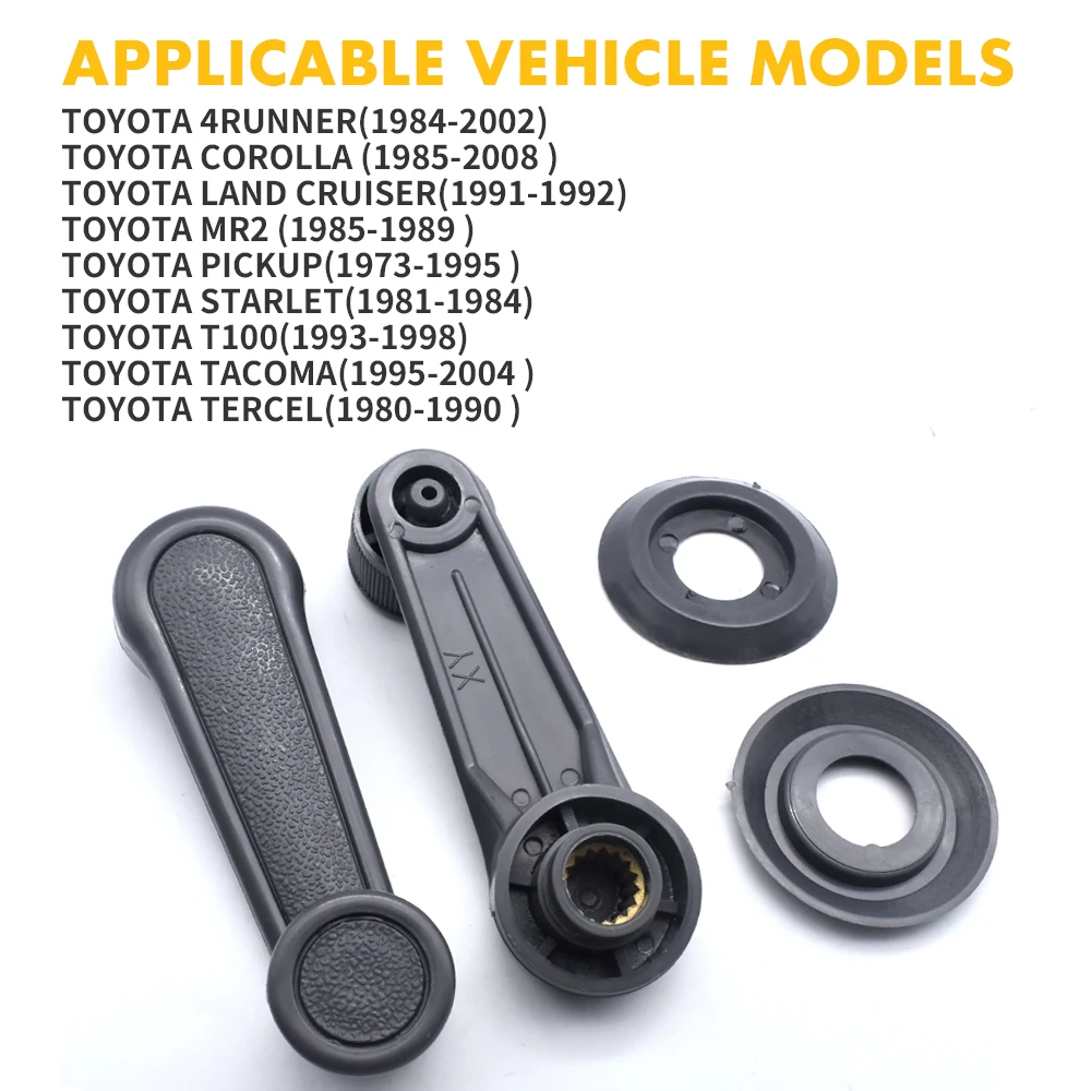 2Pcs Car Window Winder Crank Handle Regulator for Toyota 4Runner Corolla Land Cruiser Interior Door Window Lifter Riser Rocker