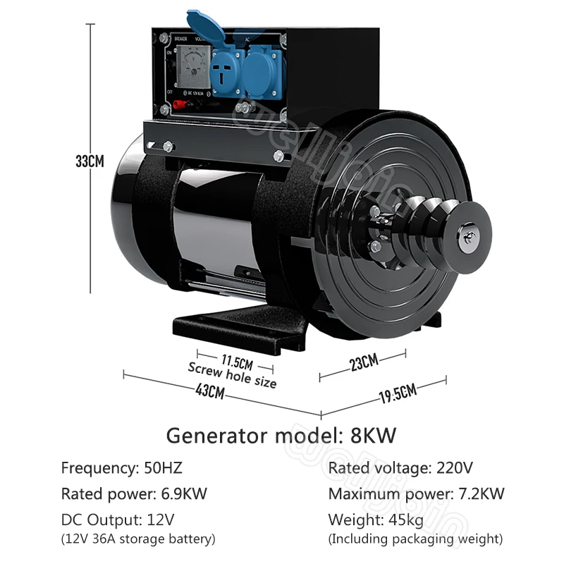 220V high-power small generator 3KW 5KW 6KW 8KW 10KW diesel single-phase generator frequency 50HZ