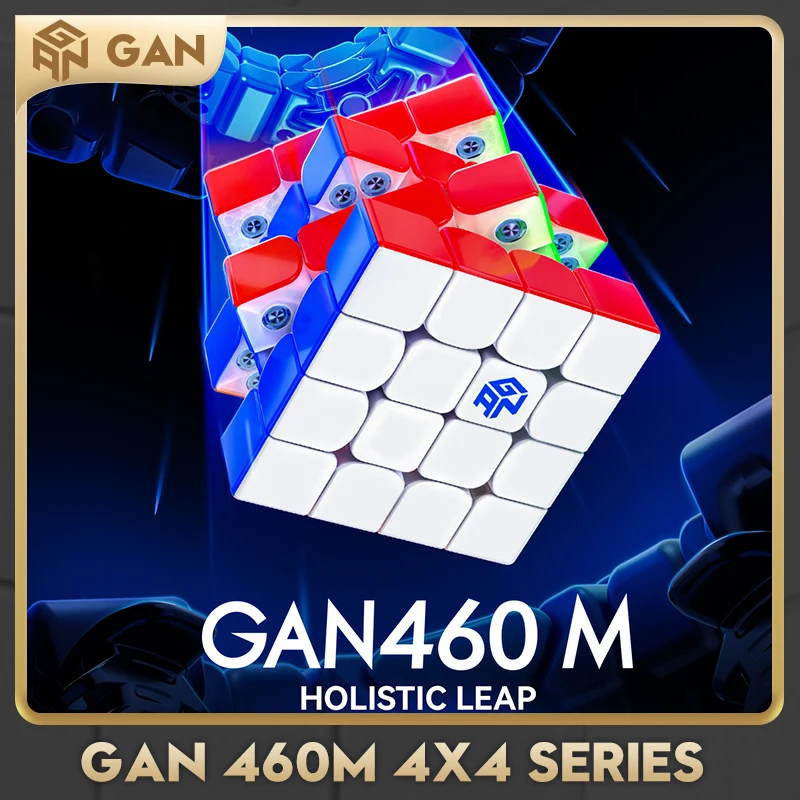 

[CubeFun]GAN 460M V2 UV 4x4 SP Magic Speed Cube Магнитный без наклеек Профессиональная игрушка-непоседа Подарки для тренировки мозга