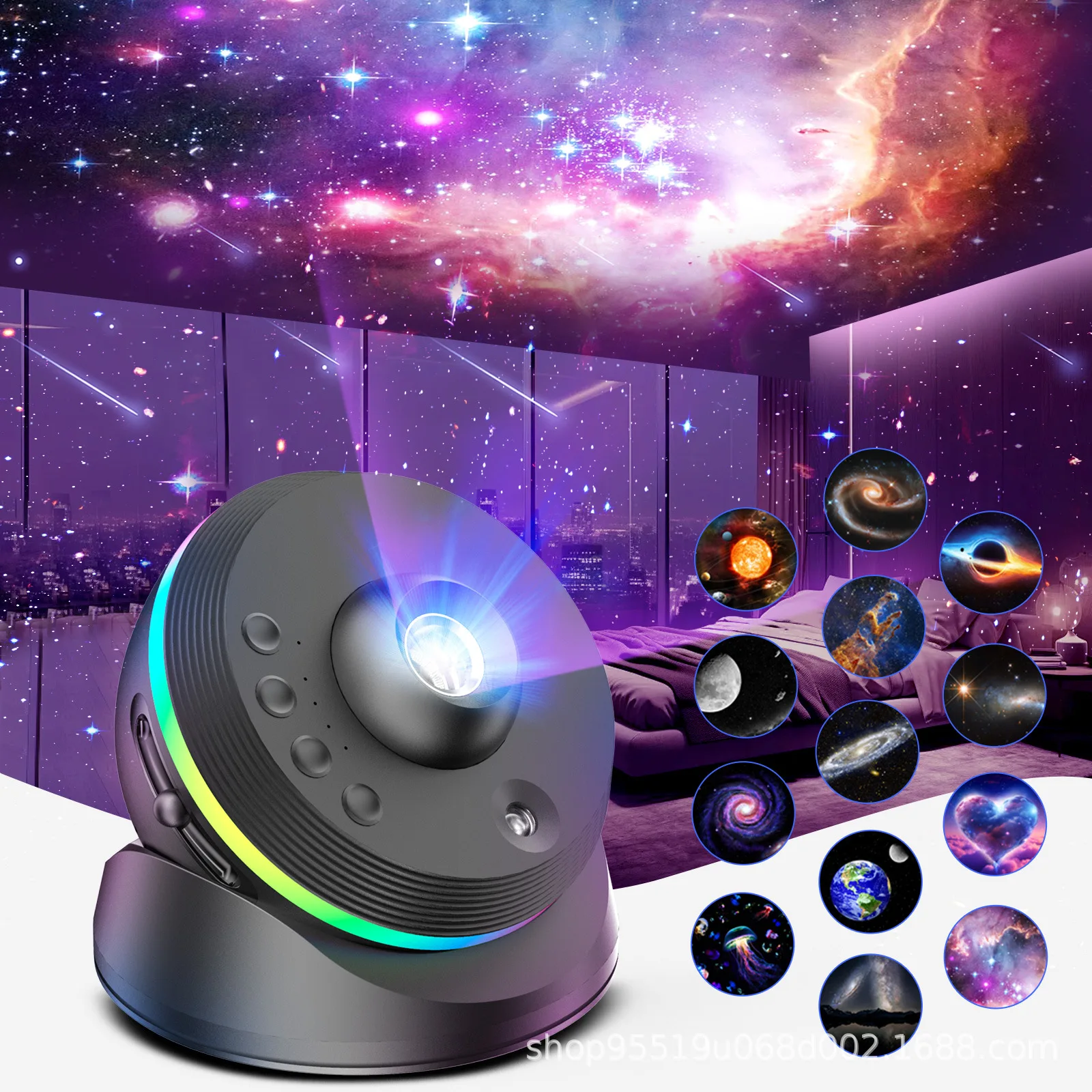 LED Night Light Galaxy Star Projector 4K HD 13 IN 1 Planetarium Projector 360° Rotation For Bedroom Decor Children Gift