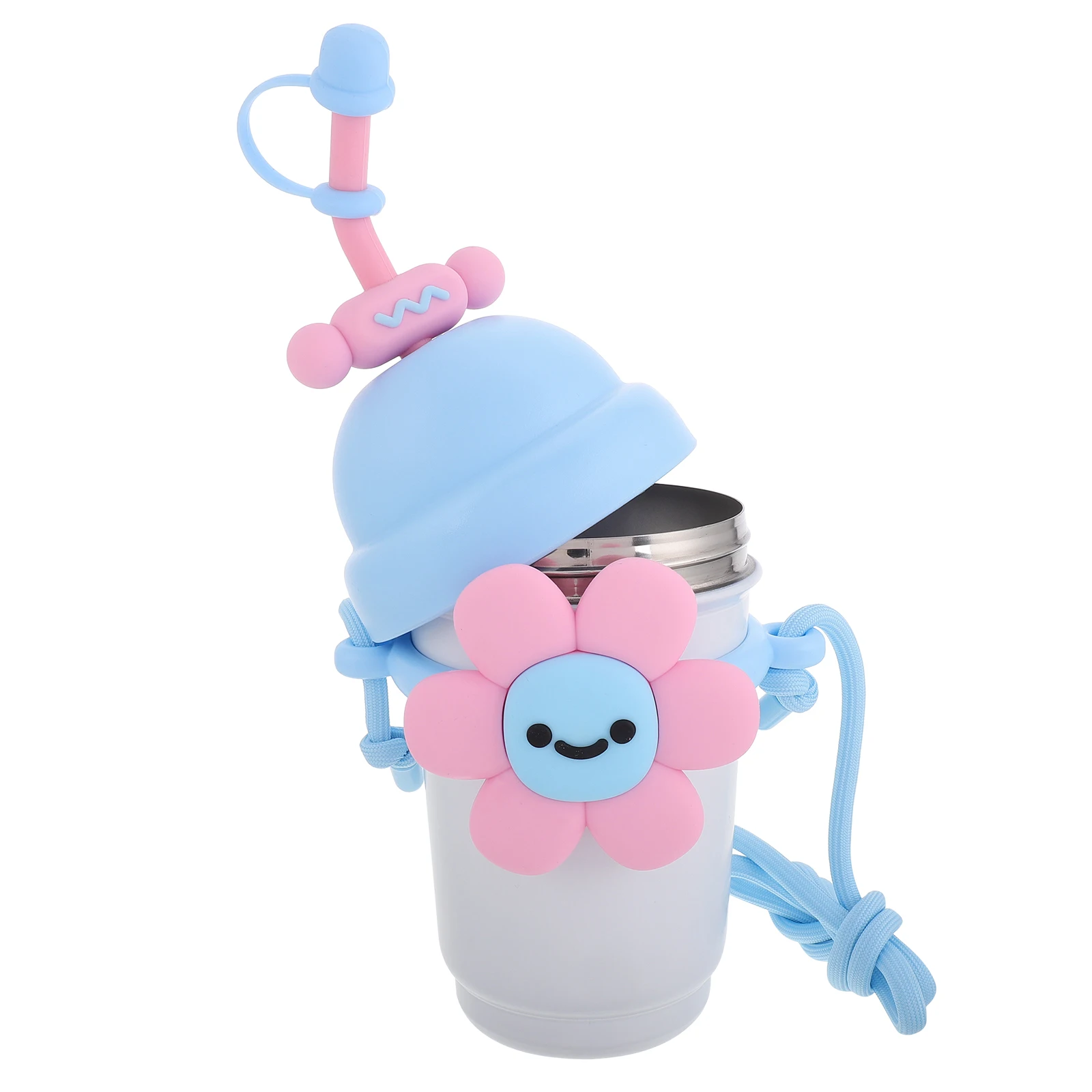 

Car Cup Longlasting Insulation Portable Crossbody Thermal Mug Coffee Travel Straw Vehicle Cup Holder Decor Car