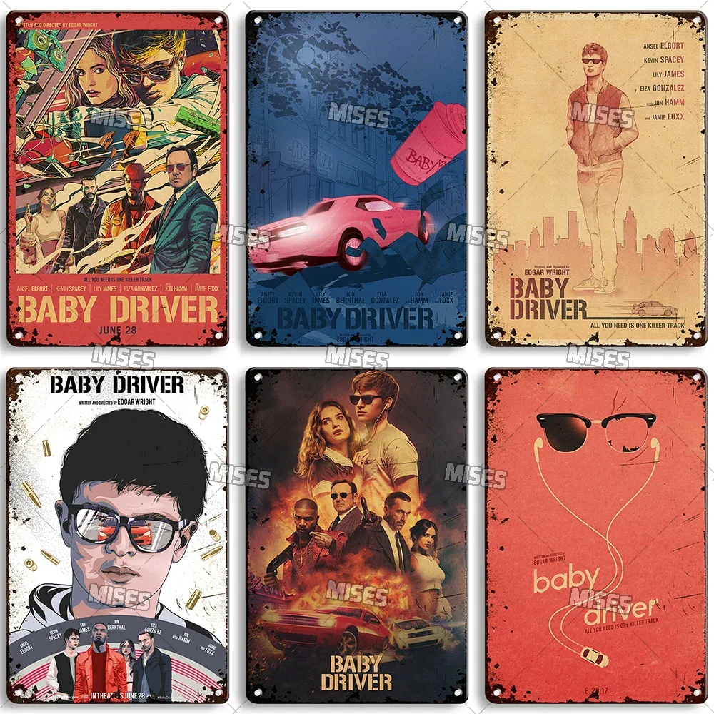 MISES طفل سائق لوحة معدنية الرجعية المعادن المشارك المنزل مقهى جدار ديكور تسجيل الحنين لوحة الحائط معدن القصدير تسجيل ديكور الصناعية #2
