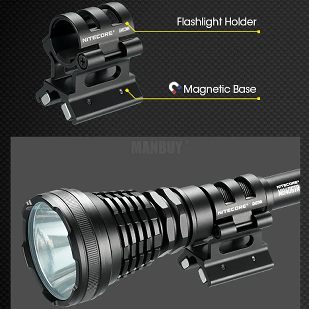 Imagem -02 - Nitecore Gm02mh Magnético Waep0n G-montagem 24 26 26 mm Lanterna Acessórios Liga de Alumínio Adequado P12gt Mh27 Mh12 Srt7gt Mh40gtr