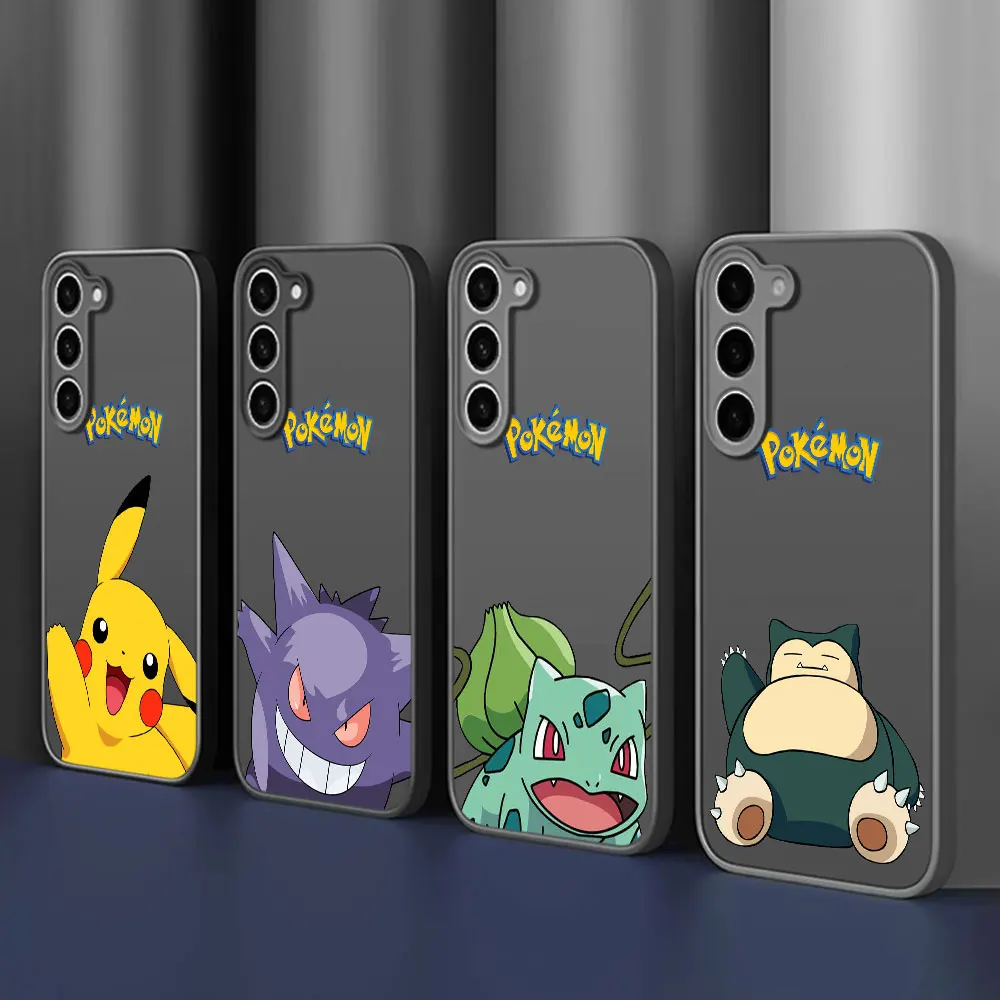 الكرتون بوكيمون بيكاتشو الحال بالنسبة لسامسونج غالاكسي A55 A56 A16 A15 A17 A54 A21s A51 A31 A36 A52 A14 ماتي متجمد غطاء الهاتف #1