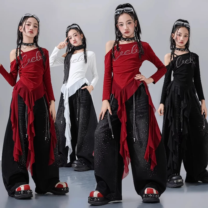 Korean Women's Band Music Festival Jazz Dance Hip Hop and G-Style Rave Wear Fashion Clothing Jazz Dance Clothing