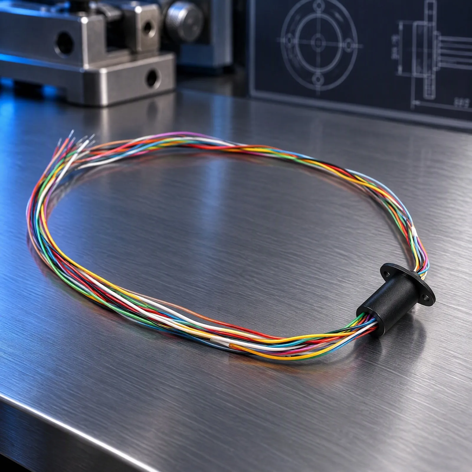 2A 18 Channel Hollow Slip Ring for 300 RPM Continuous Rotation Insulation Strength 500 50 Hz 60 Seconds Stable Performance
