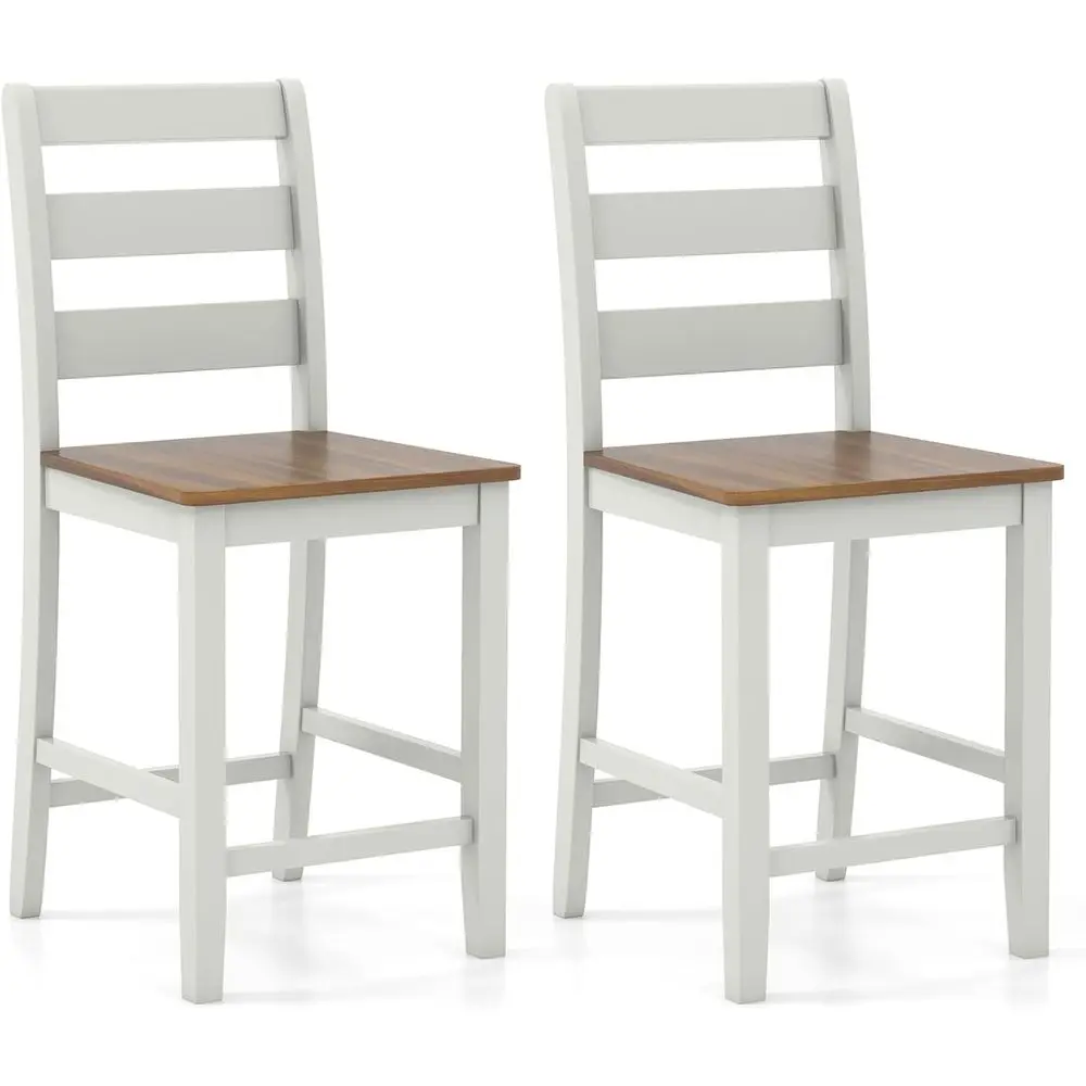 

Комплект из 2 барных стульев для высоких столешниц, 24 деревянных барных стула с поддержкой для спины, подставкой для ног, ножками из акации, современные стулья для кухонного острова