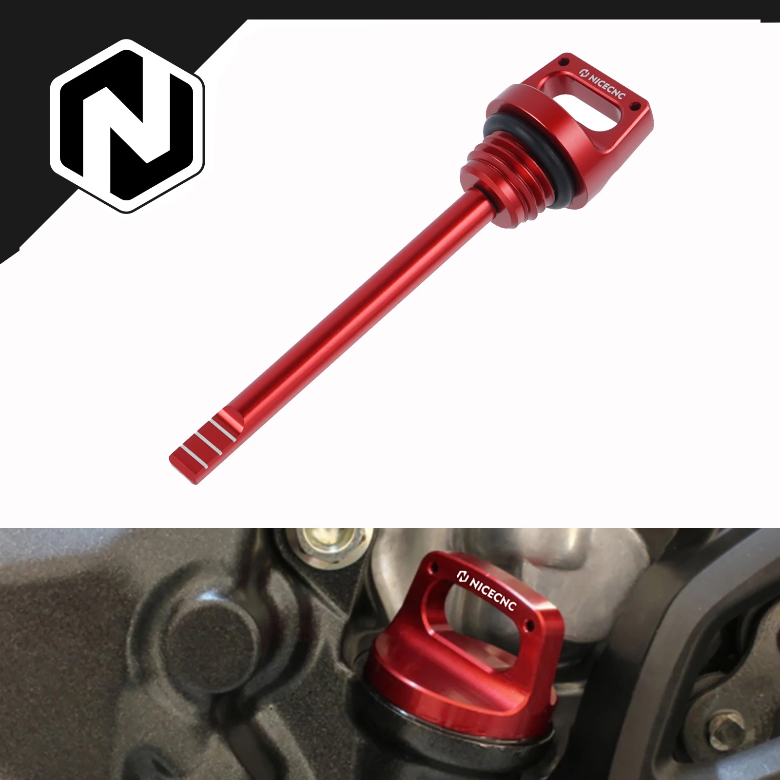 

NICECNC Engine Oil Dipstick Filler Cap Cover For Honda CRF450R CRF450RX 17-20 CRF450RWE 19-20 CRF 450R 450RX 450RWE Accessories