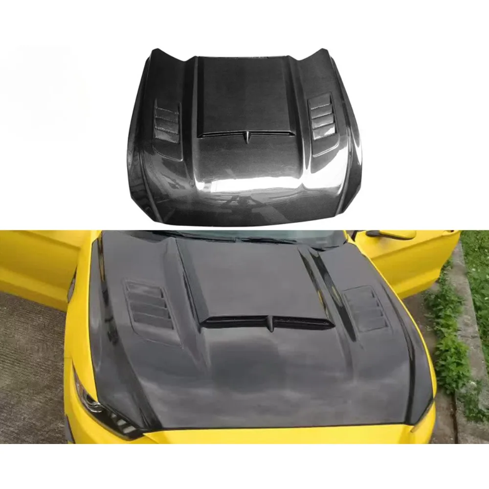 For 2015-2017 Ford Mustang Bonnet Carbon Fibre Bonnet Mustang Tuning Hood Enclosure Accessories