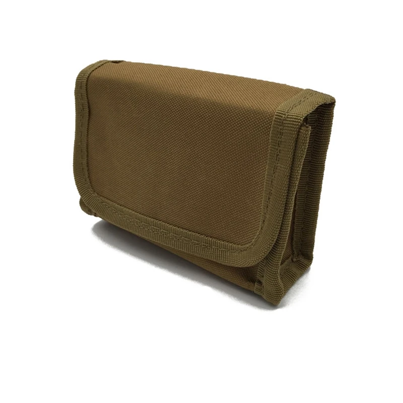 Tas pinggang nilon untuk pria, tas peralatan berkemah, tas pinggang berburu, dompet ponsel luar ruangan warna polos