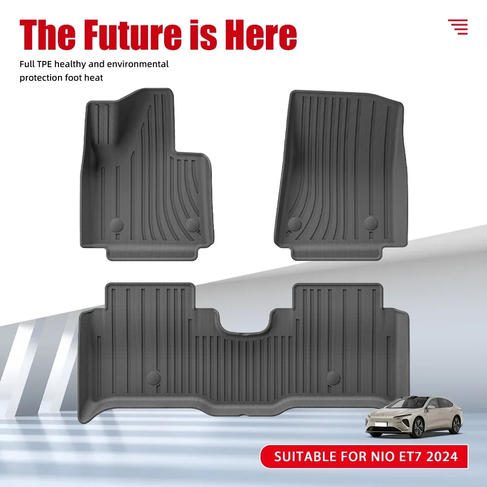 Custom Custom Wholesale Cheap Car Floor Mat for NIO ET7 2024 3D TPE Car Mats Waterproof Non-slip Carpet Auto Interior Accessorie