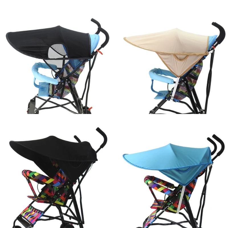 77HD Anti-Uv- Zonnescherm Paraplu Kinderwagen Zonnescherm Buggy's Zonnekleppen Parasol Universeel Winddicht Waterdicht Compact-