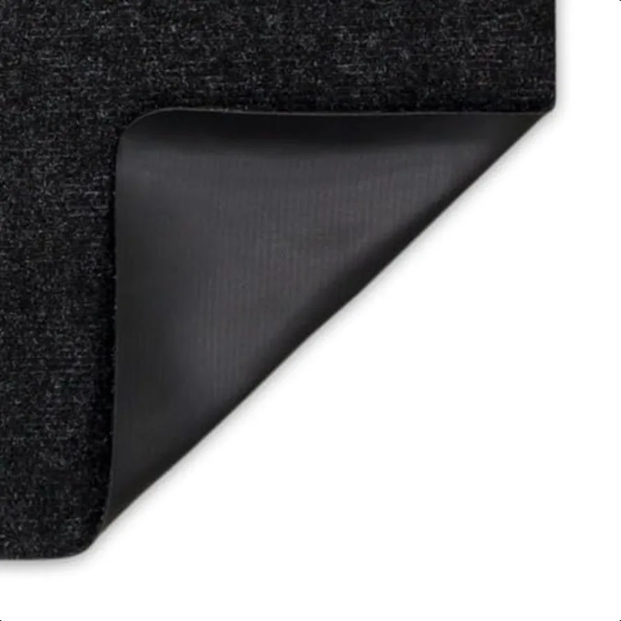 Tapis de sol utilitaire noir 3' X 8' pour tous temps, intérieur et extérieur, antidérapant, parfait pour le garage, l'entrée, le porche et le buanderie