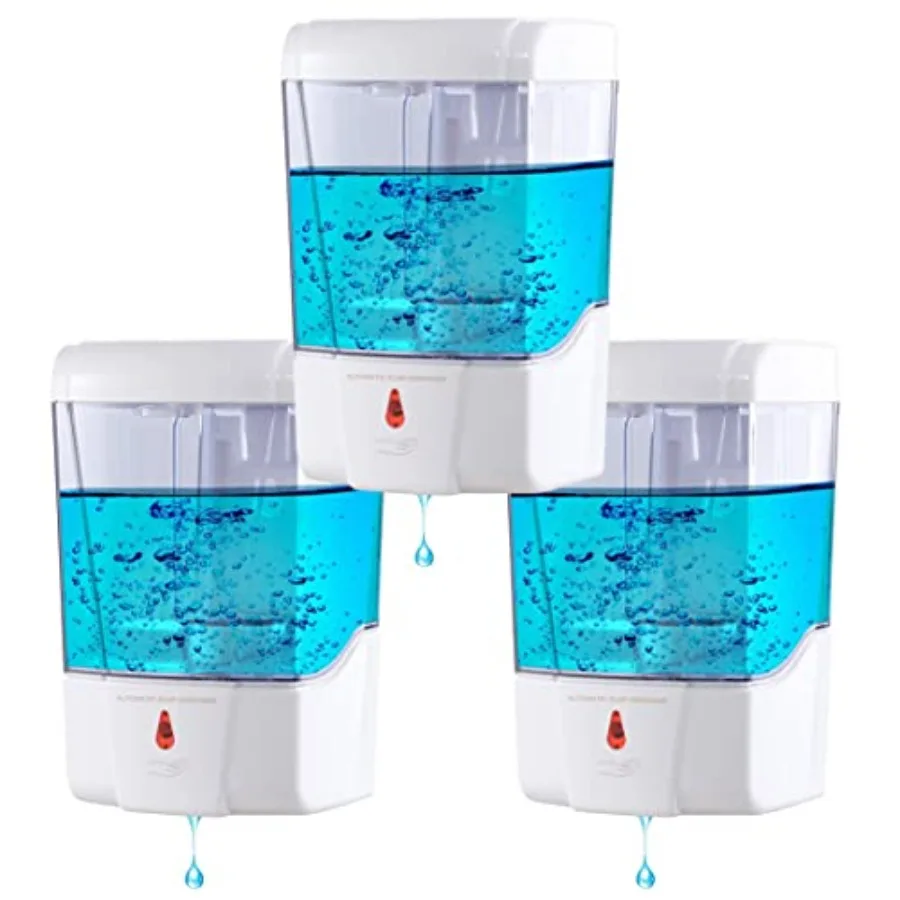 

Automatic Soap Dispenser Wall Mount Pack White 0 Oz Waterproof Leakproof for Commercial Bathroom Restroom Toilet Hotel
