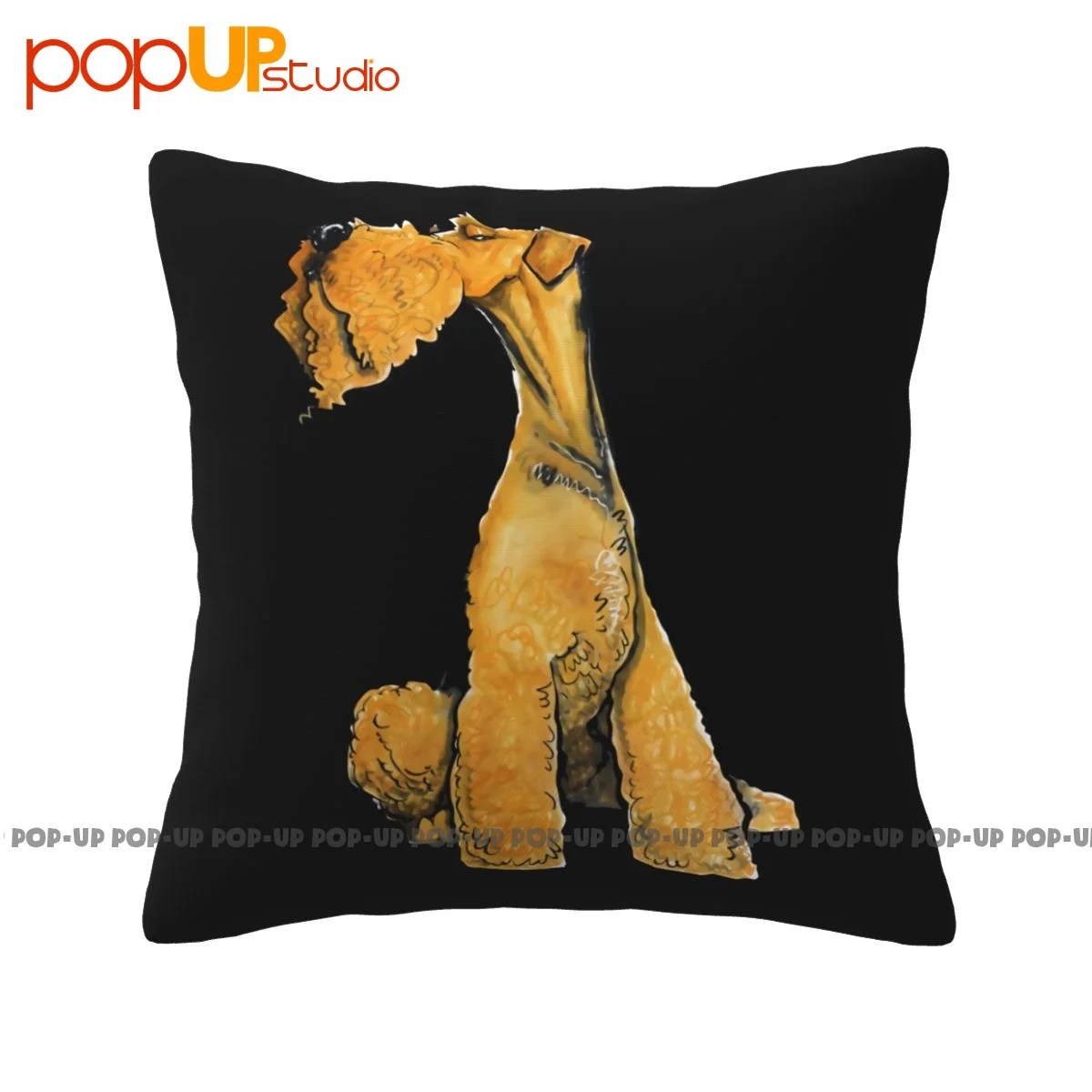 Autumn Arrogant Airedale Pillowcase Throw Pillow Cover Healthy Decorative Anti-Bacterial