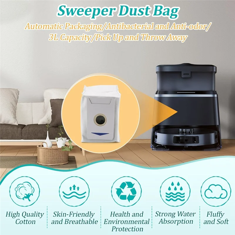 B99A-Sacchetti per aspirapolvere di ricambio per Ecovacs Deebot T30 PRO Omni / T30 Omni - Mantiene le prestazioni di picco