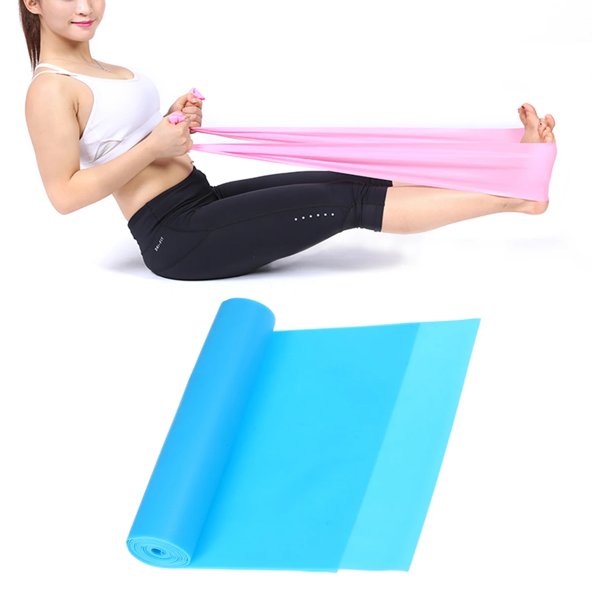 

Yoga Strap Resistance Bands Exercise Loop Stretch Band Lightweight Portable Home Gym Physical Therapy Muscle
