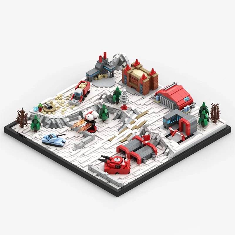 1646pcs MOC Command & Conquer (C&C) Red Alert - Soviet Base Creative Street View Model Building Block Bricks Toys for Kid Gifts