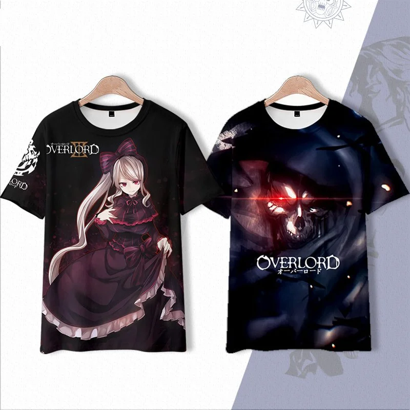 Overlord Anime Fashion Short Sleeve T-Shirt Casual Sweatshirt Adult Unisex COS Full Color Plus Size Holiday Gifts