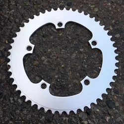 Road Bike 130BCD Thickened Chainring 50T  Narrow Wide 8/9/10/11 Positive and Negative TeethPositive Sandblasting Silver