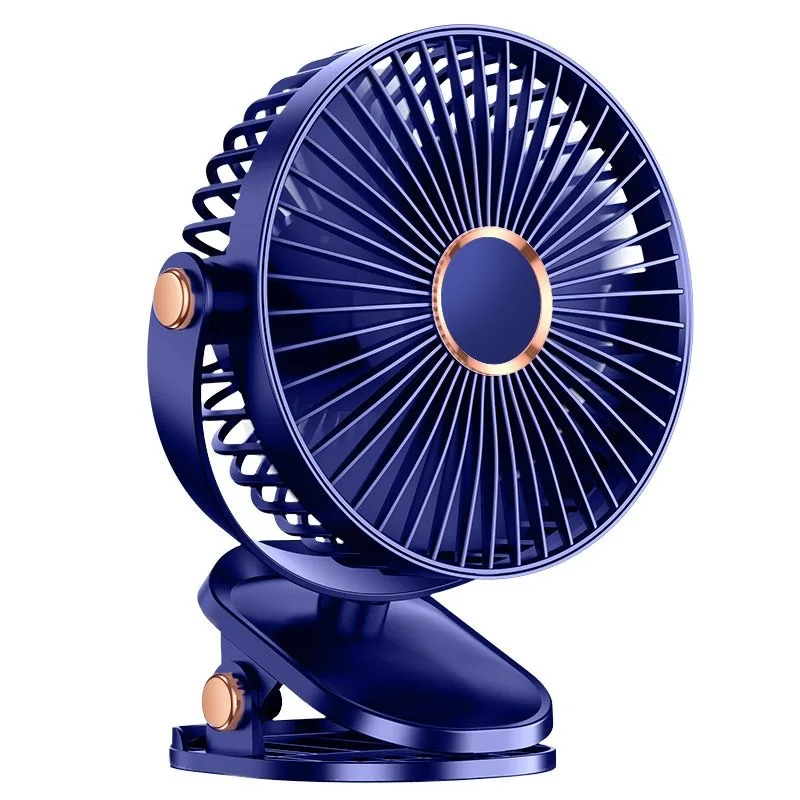 USB Rechargeable Table Fan Portable Mini Desktop Fan 360 Degree Rotation Adjustable Clip-on Fan for Student Dormitory