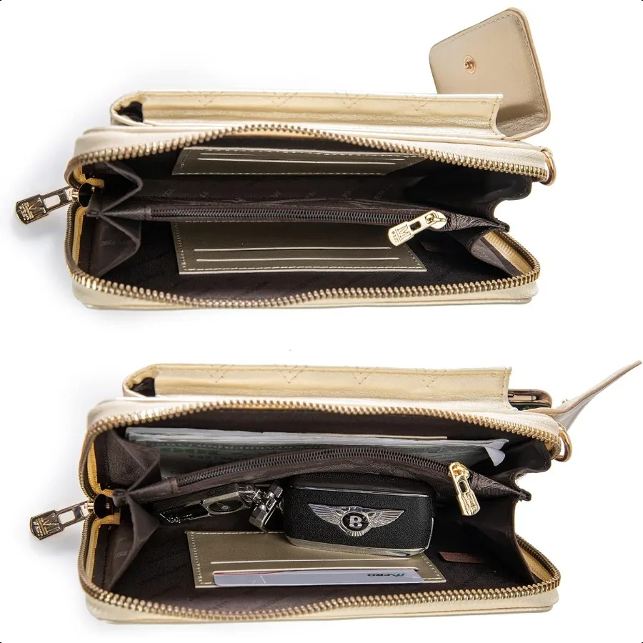 محفظة الهاتف الخليوي الصغيرة عبر الجسم من مونتانا ويست للنساء، محفظة الهاتف المحمول تحجب RFID