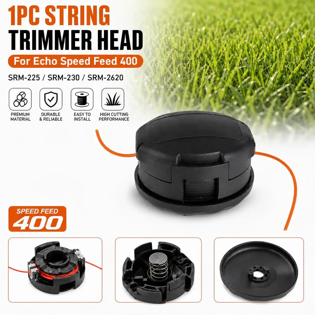 1PC String Trimmer Head For Echo Speed Feed 400 SRM-225 SRM-230 SRM-2620 String Trimmer Brush Cutter Garden Tool Accessories
