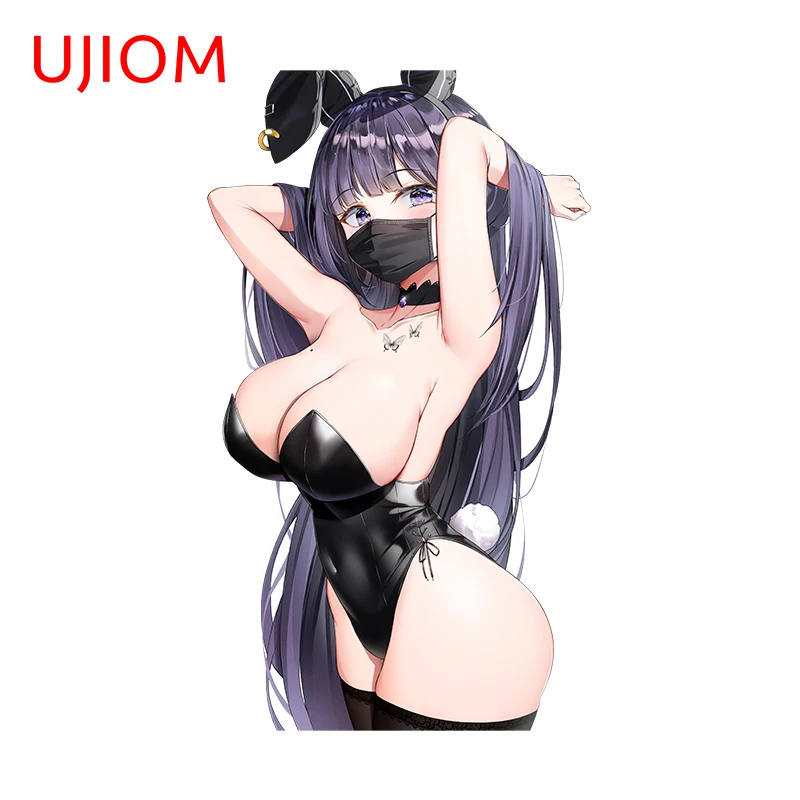 ملصق حائط رائع على شكل فتاة أرنب من UJIOM على شكل صدر كبير على شكل أنمي لافتة للنظر وملصق للوضعية الدائمة مناسب للأسطح الملساء #1