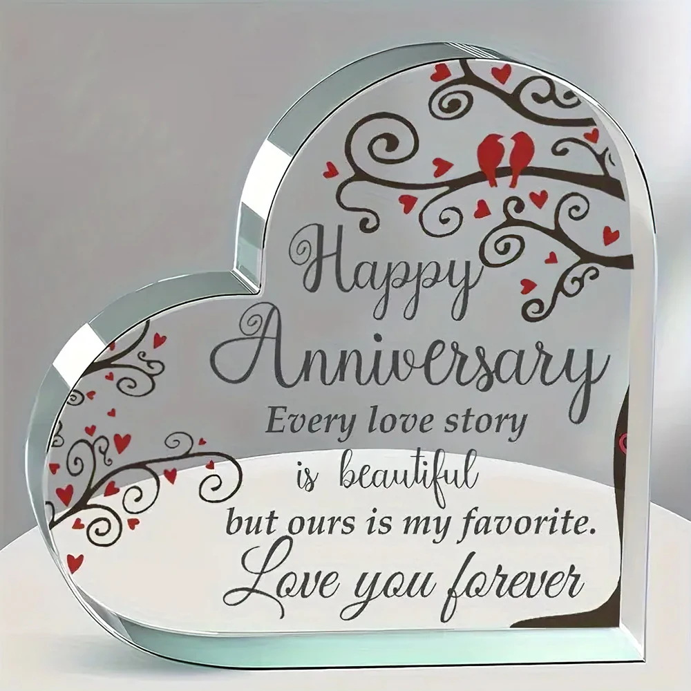 Feliz Aniversario Regalo Cardinal para Mujer Aniversario Regalos de Boda Aniversario Acrílico Regalos del Día de San Valentín para él