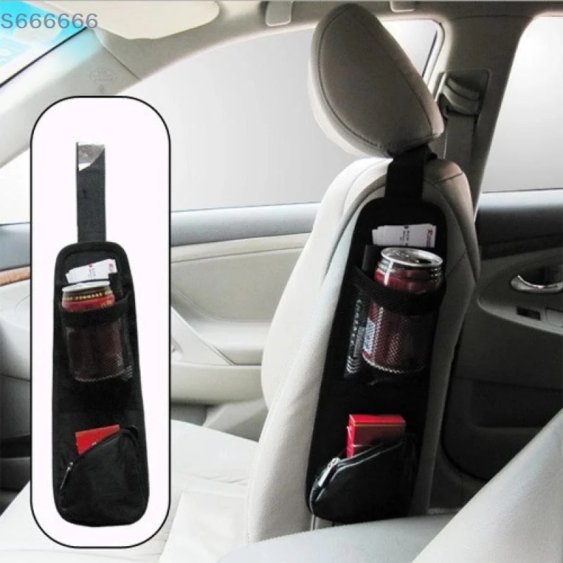 

Car Seat Side Storage Hanging Bag-Multi-Pocket Organizer with Drink Holder Mesh Pocket Phone Holder for Styling And Tool Storage