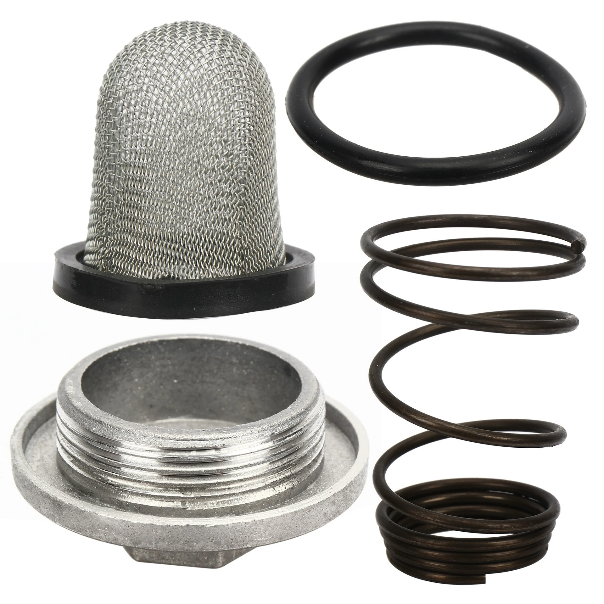 GY6 50-150cc Engine Oil Strainer Kit, Drain Plug Spring O-Ring Seal Replacement for Scooter Moped