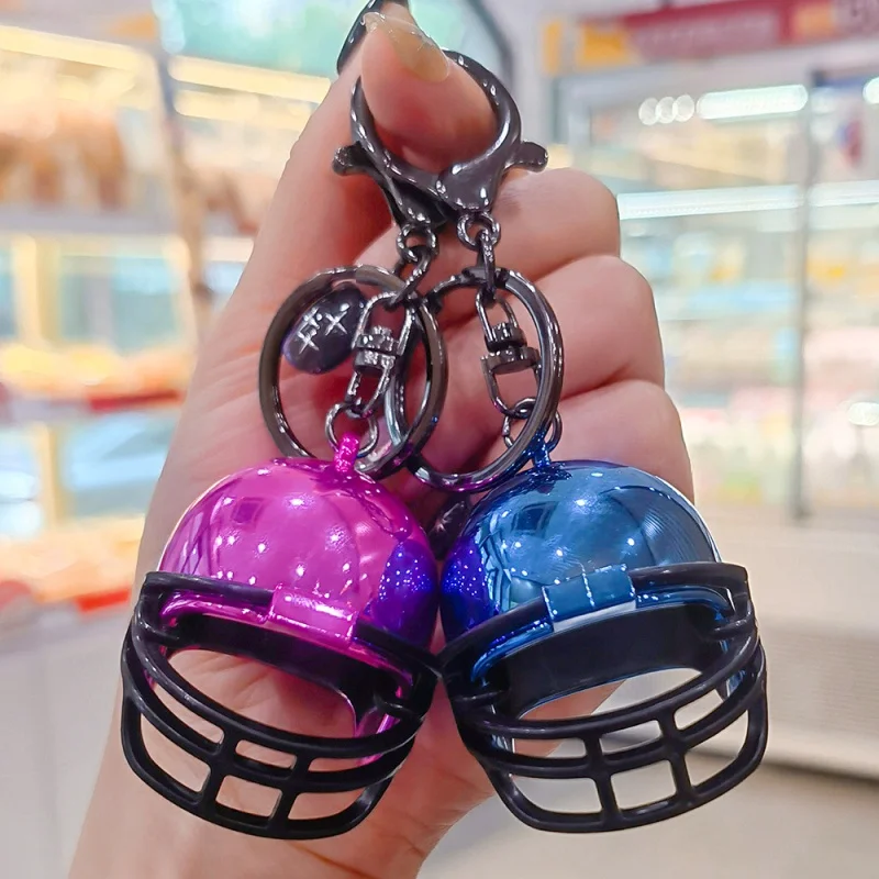 Llaveros de casco de rugby miniatura, cascos de fútbol americano, dijes de llavero DIY de fútbol americano para recuerdos de fiesta, regalo de fútbol americano