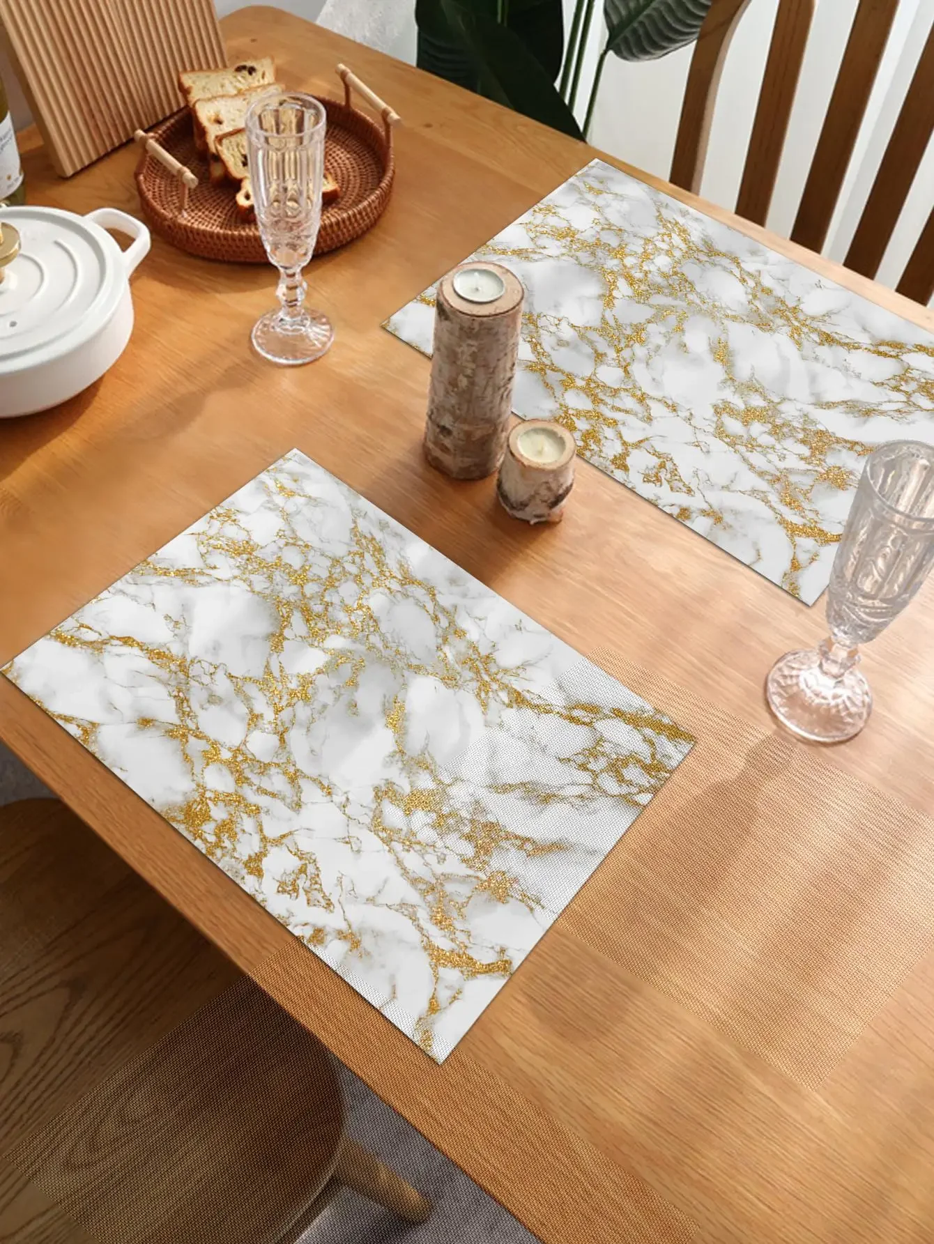 Teslin Table Mat Placemat Non-slip Easy To Clean Can Be Used for Kitchen, Coffee Table Dining Table, Party Decoration