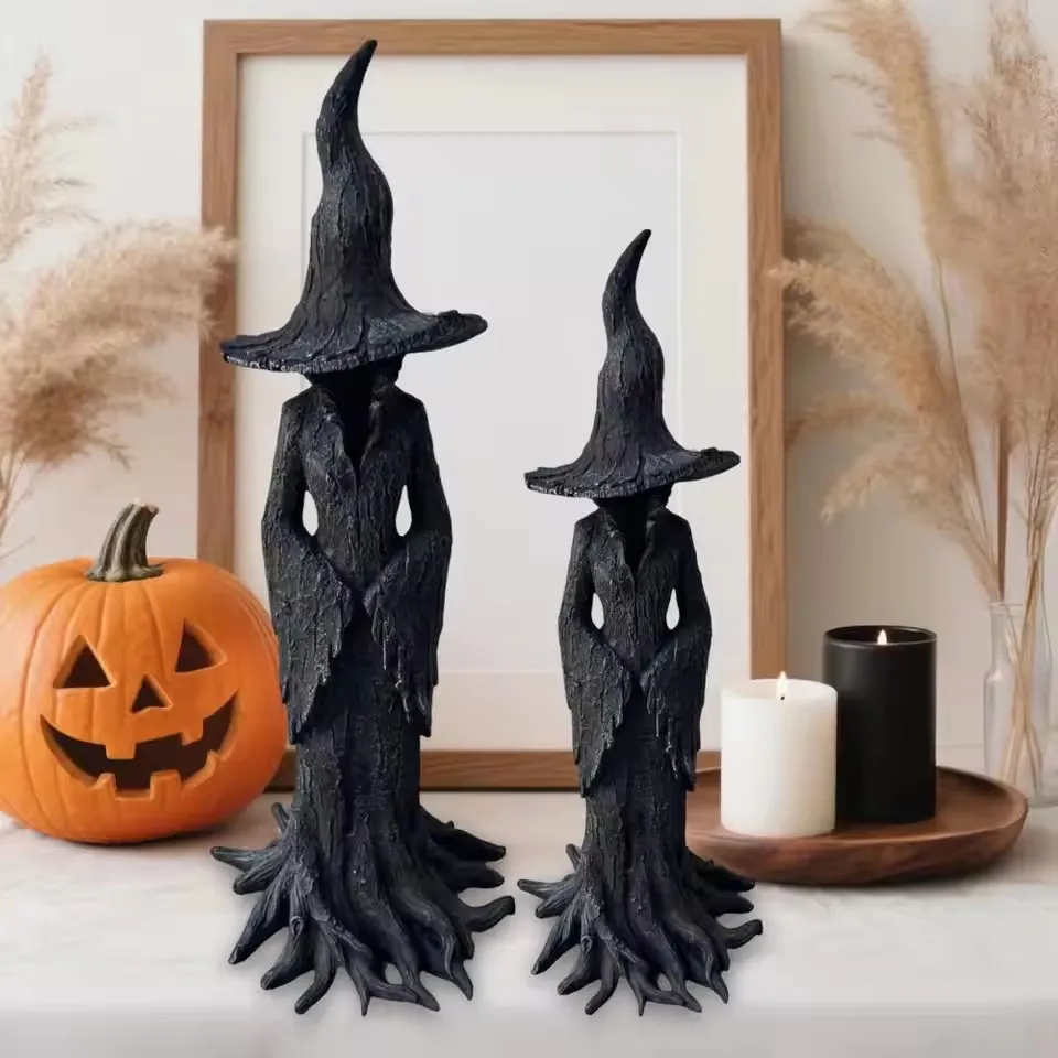

Retro Magician Witch Statue Home Decor Ghost Resin Ornament Exclusive Brand New Halloween Decoration Supplies 2025