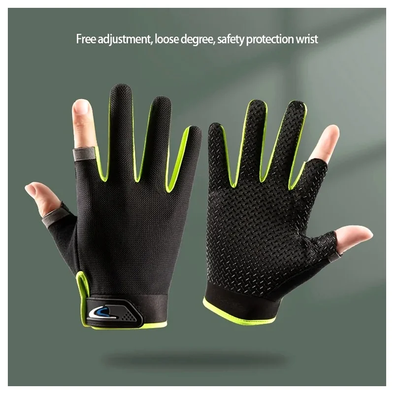 Two-Finger Touchscreen Compatible Anti-Slip Sun-Proof Breathable Gloves Glove for Men And Women Summer Fishing Cycling & Fitness
