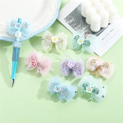 Q41 Cute Girl Jewelry Heavy Industry Flower Lace Butterfly Knot Straight Hole DIY Accessories Loose Bead Material