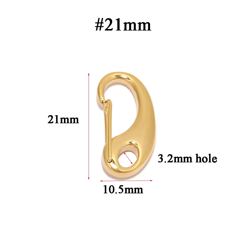 5 stücke Edelstahl d Hummer Verschlüsse Feder haken Schlüssel anhänger Taschen Schnapp verschluss Schnallen Anschlüsse DIY Schmuck Zubehör