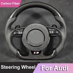 Carbon Fiber Alcantara Steering Wheel For Audi RS A3 A4L A5 A6L Q5 Q7 A7 Q2 Q3 S4 S5 S7 8V B8 C7 2007-2021 Customized